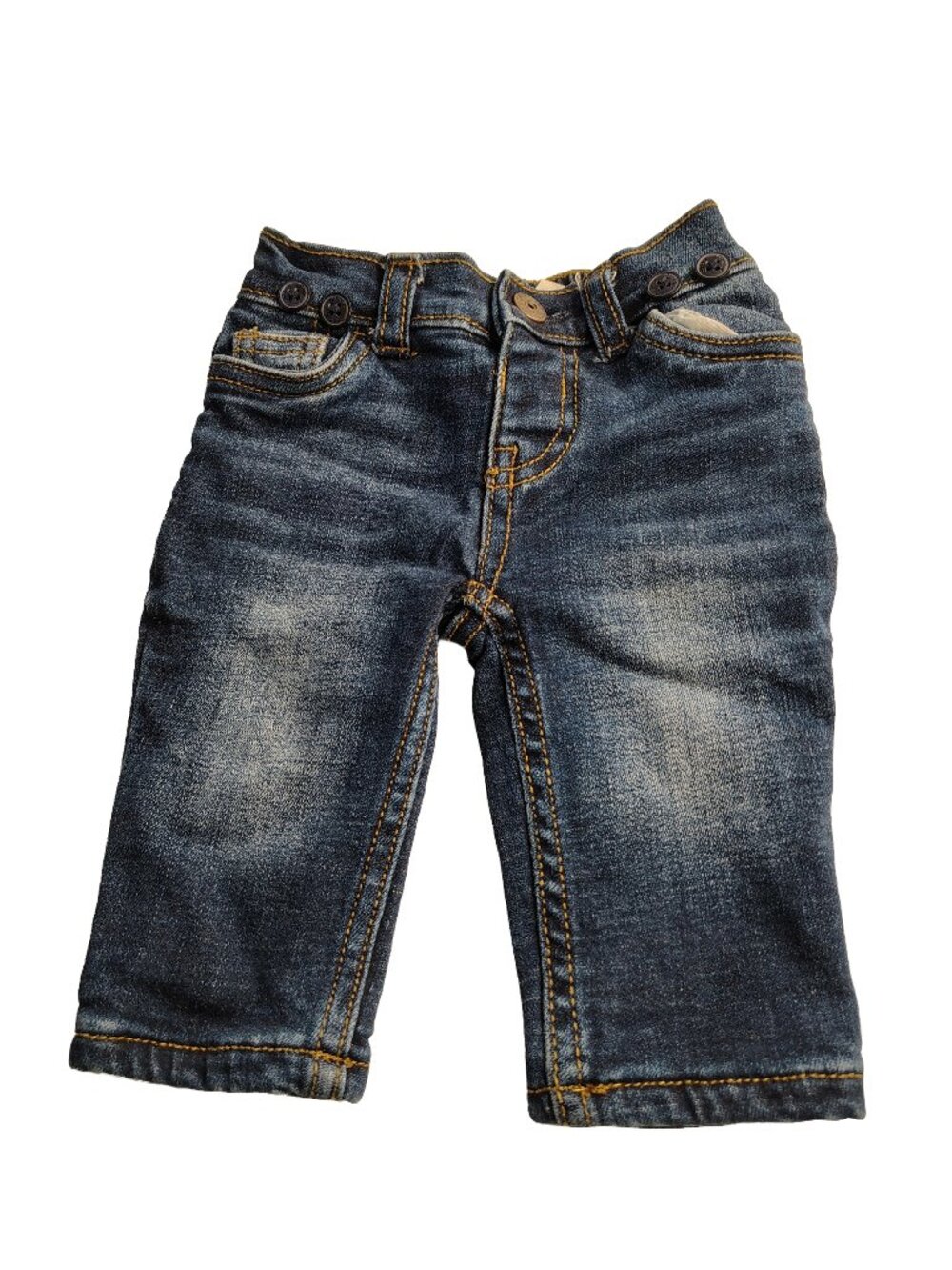 Boy's Vintage 90's Size 3M Navy Blue Oshkosh B'Gosh Lined Blue Jeans